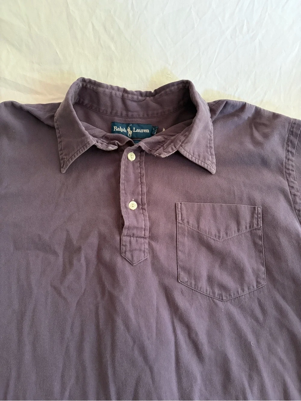 Ralph Lauren Men’s Plum Short-Placket Polo Shirt Size L